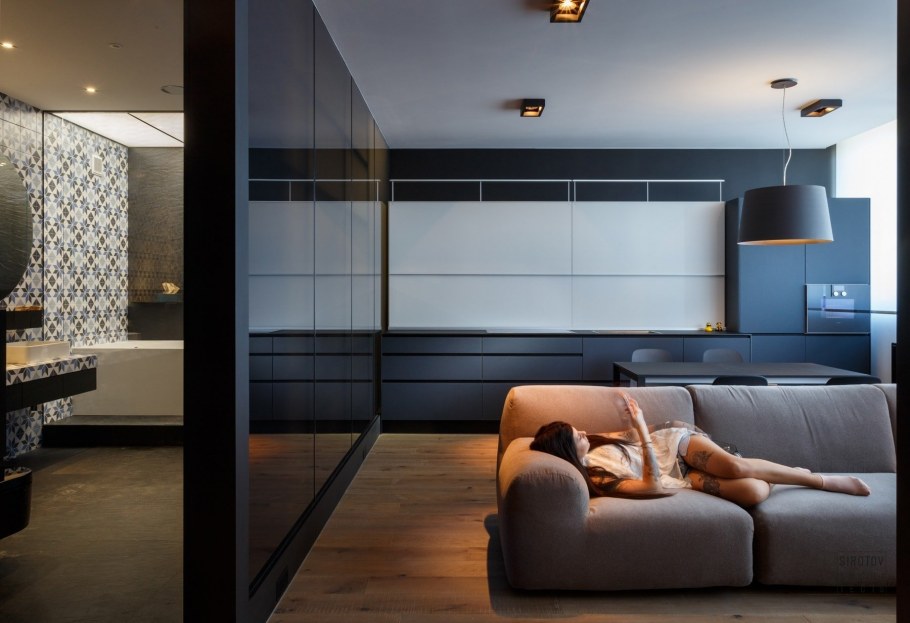 Серая гостиная Минимализм