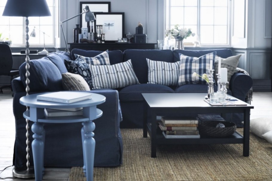 Диван ЭКТОРП икеа синий