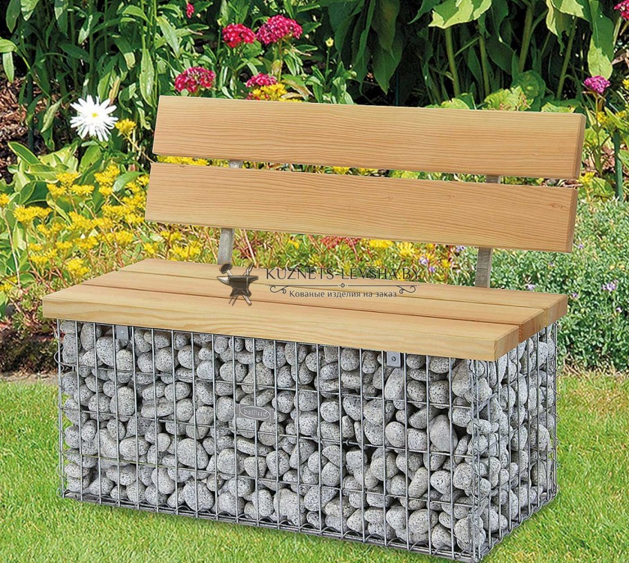 Габион скамейка лавочка