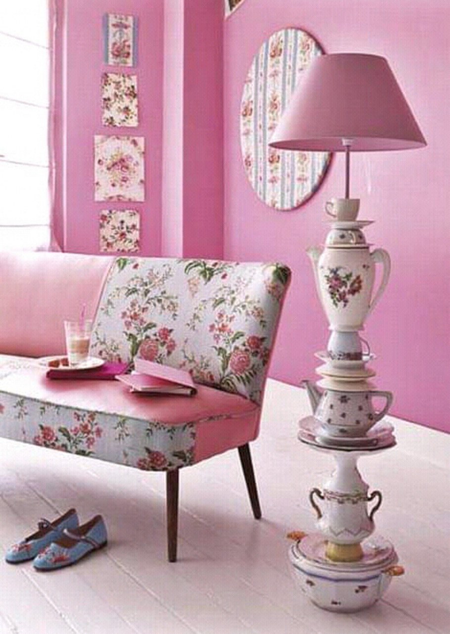 Розовые предметы интерьера