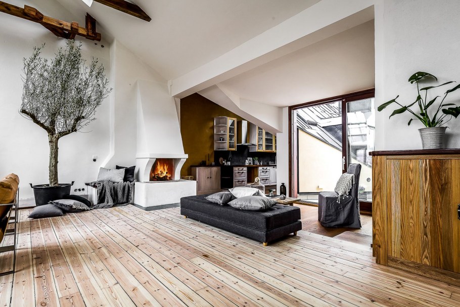 Мансарда в стиле Контемпорари