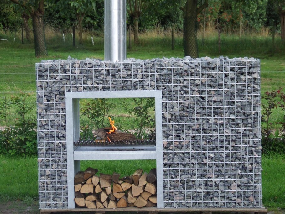 Габион камин