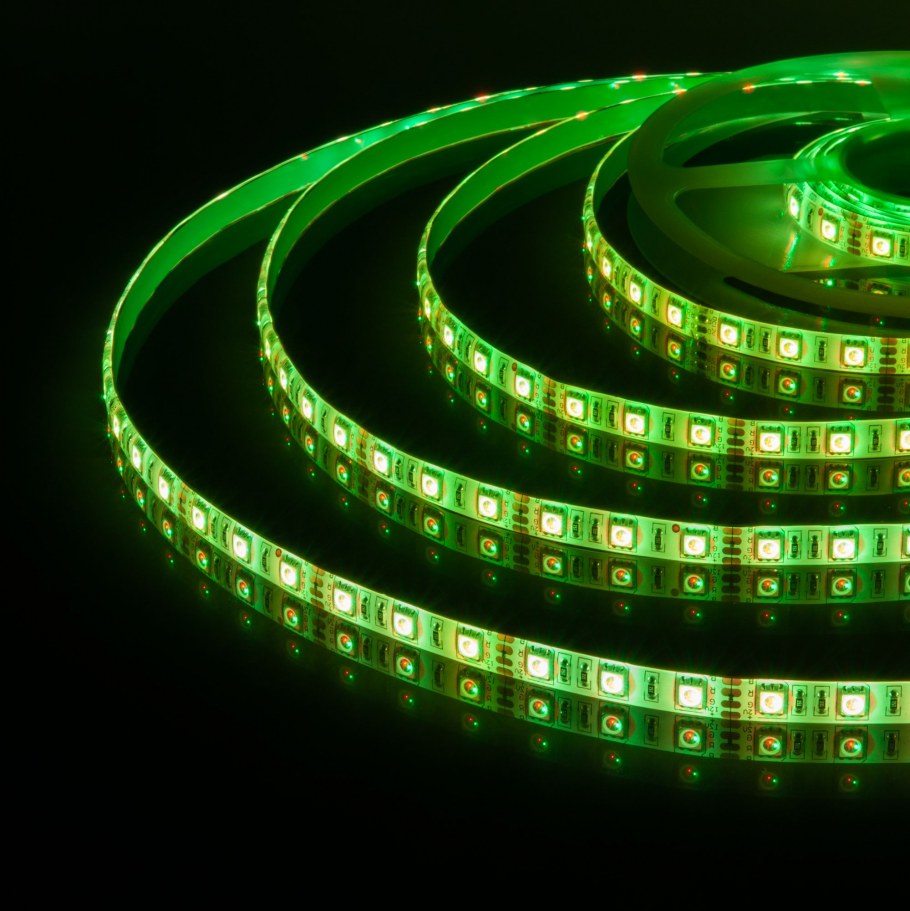 Лента 14.4w 220v ip65 RGB 5050-60l Люксэл