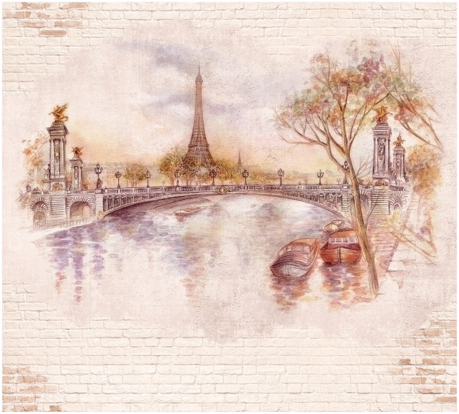 Фреска на стену Париж