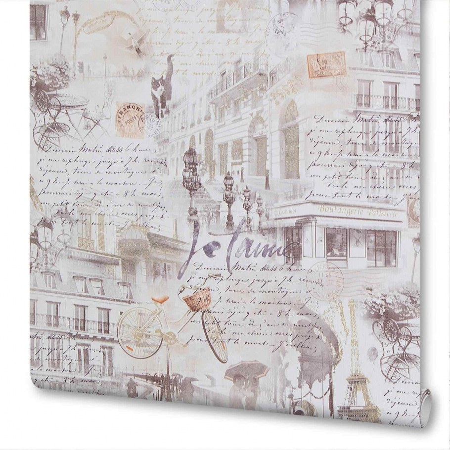 Обои Париж 1.06х10 м цвет бежевый vs188177