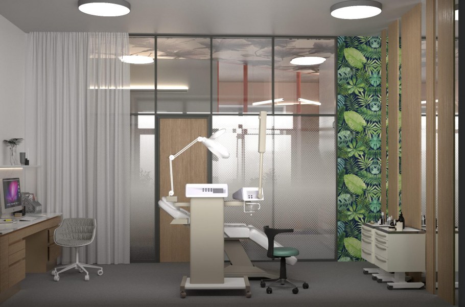 Кабинет косметолога с окном