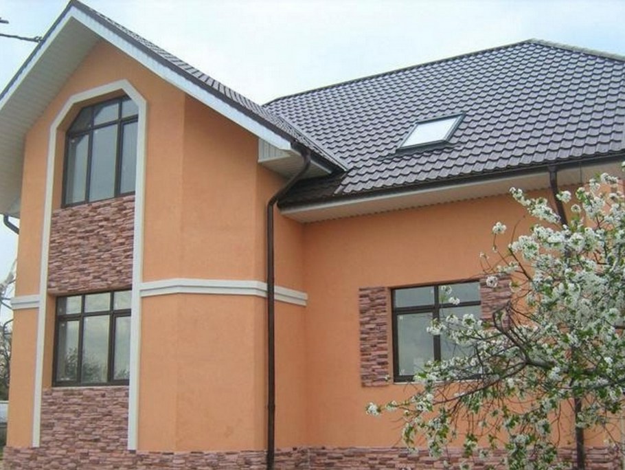 Мокрый фасад цвета