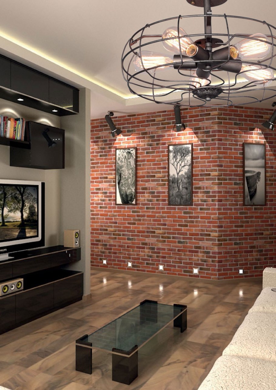 Светильники лофт в интерьере