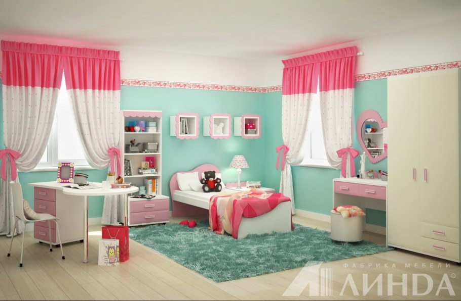Детская комната в розовых тонах