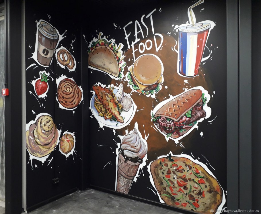 Граффити в интерьере