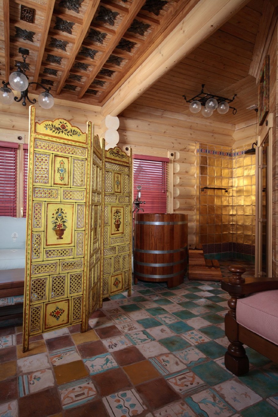 Гостиная в русском стиле