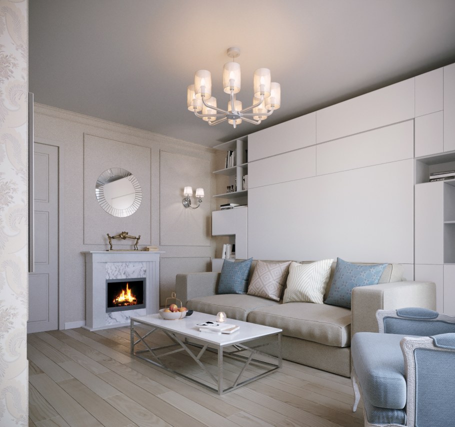 Интерьер столовой комнаты в классическом стиле