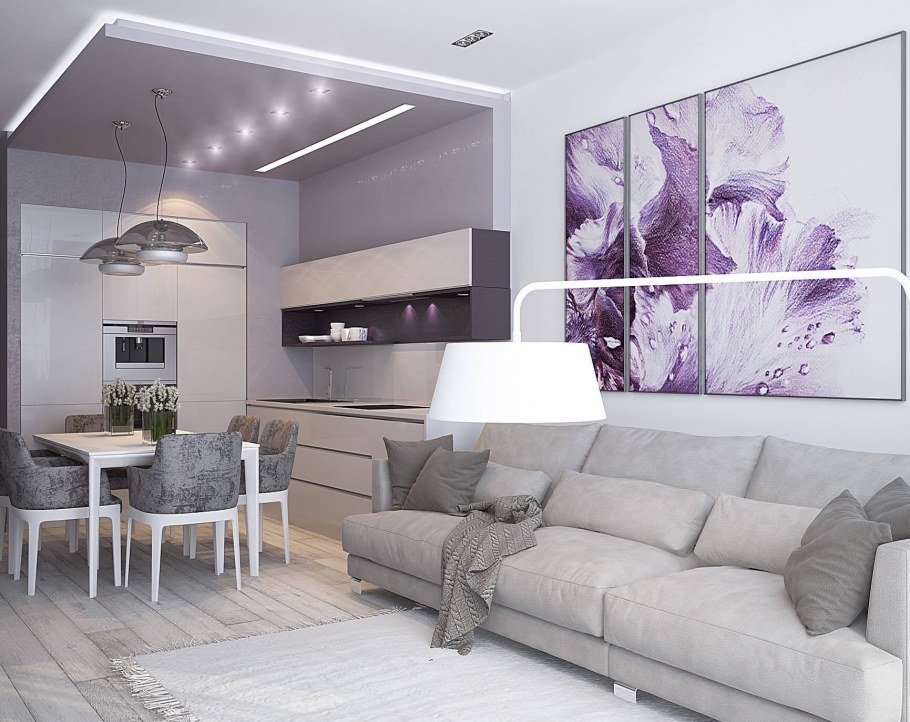 Сиреневый цвет в интерьере