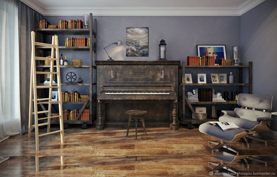 Цифровое пианино в интерьере