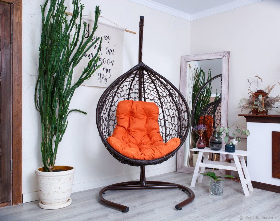 Апельсин кресло подвесное ротанг