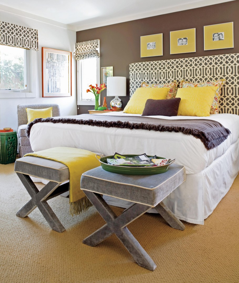 Спальня в коричневых тонах