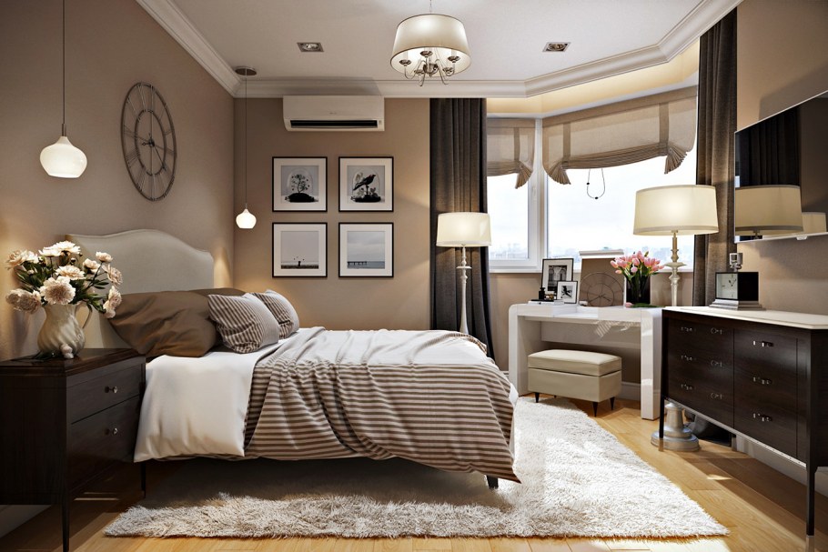 Коричневая спальня