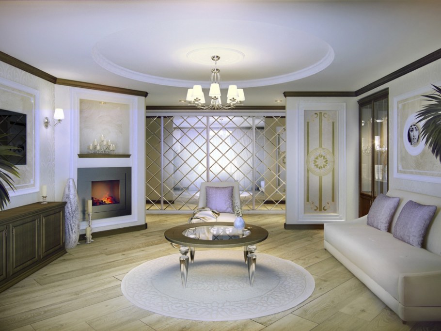 Шторы в стиле Неоклассика в интерьере