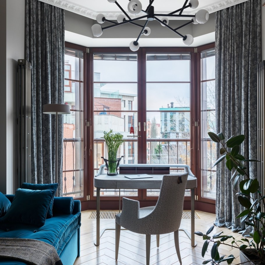 Гостиная-столовая в классическом стиле