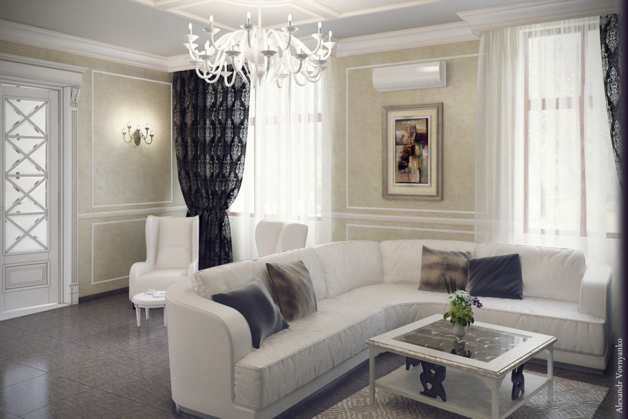 Кухня столовая в неоклассическом стиле