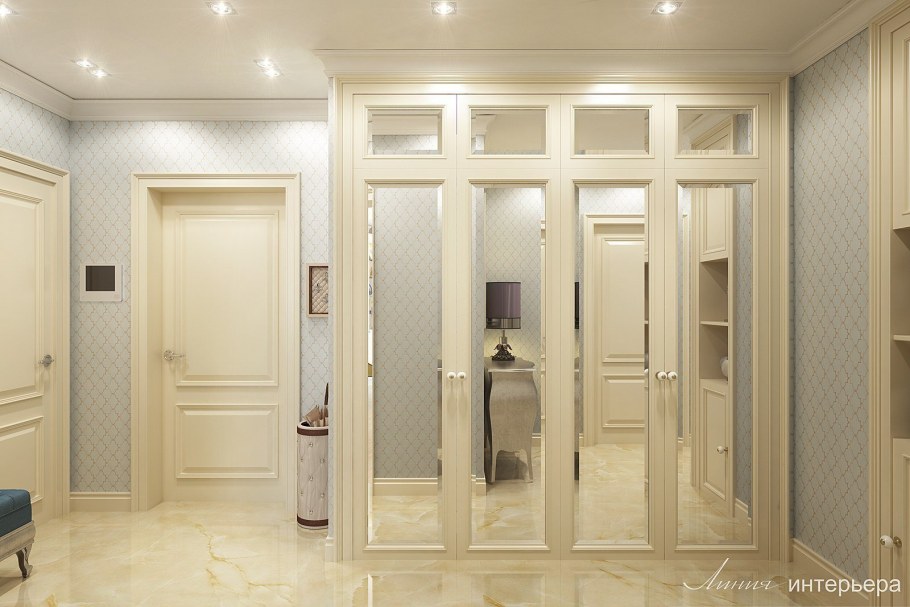 Шкаф купе в стиле Неоклассика в прихожую