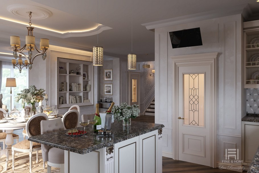 Красивые кухни столовые