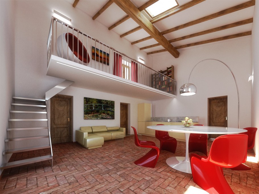 Двухуровневая квартира в стиле Минимализм