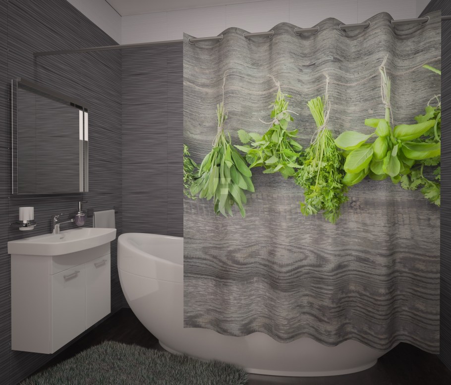 Зелень в ванной