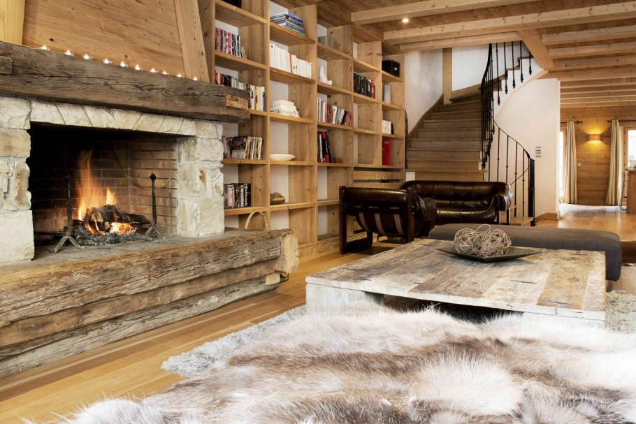 Каминная в стиле Шале