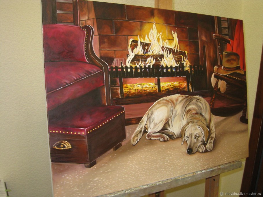 Ковер у камина