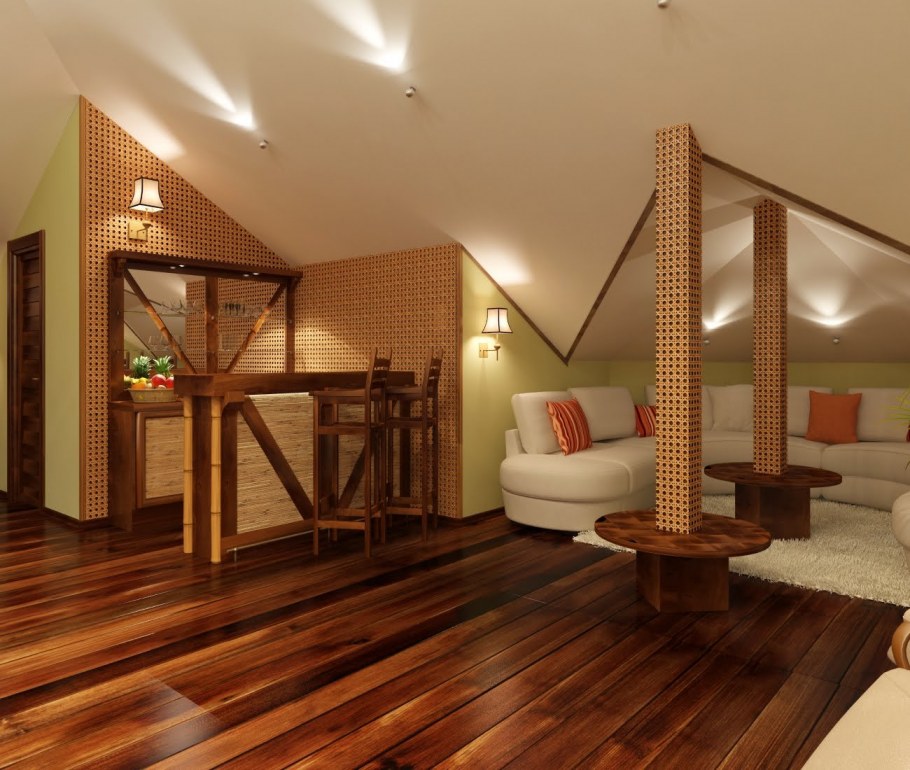 Дизайн мансарды