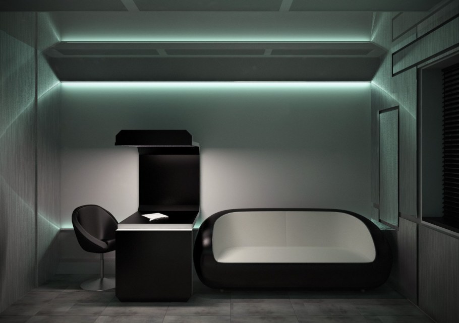 Диван хайтек с подсветкой