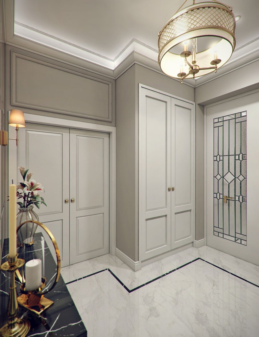 Коридор в стиле современная классика