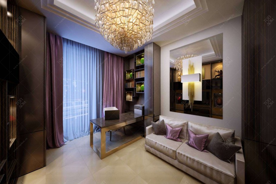 Гостиная в бордовом цвете