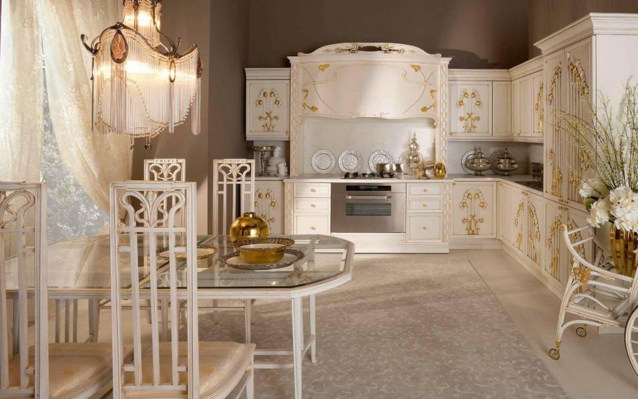 Кафельная плитка в стиле Прованс для кухни