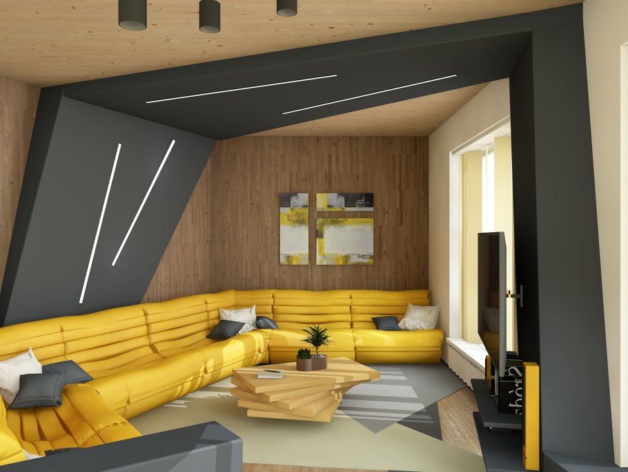 Динамичный интерьер