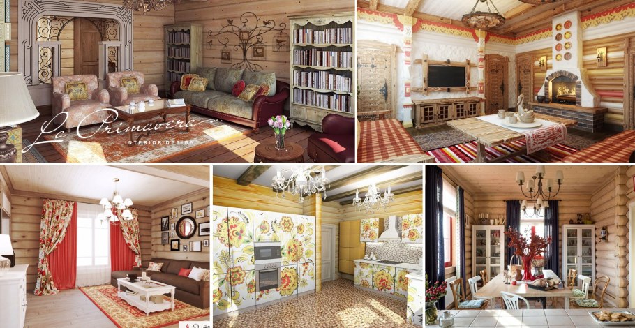 Квартира студия в русском стиле