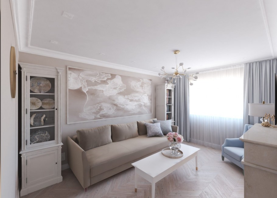 Уютная гостиная в современном стиле