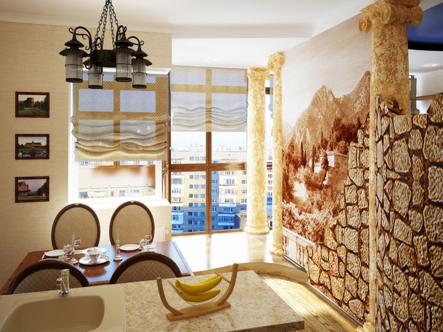 Отделка кухни в греческом стиле