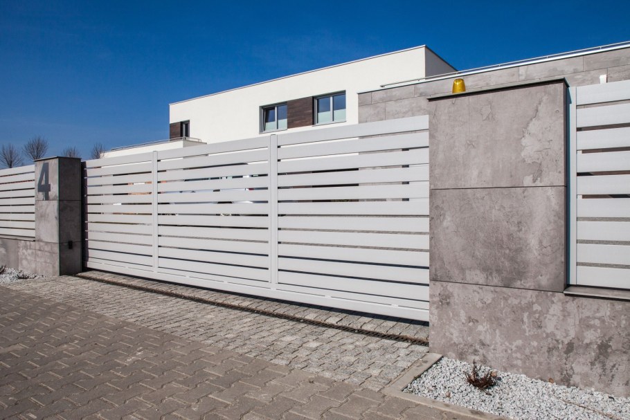 Откатные ворота в стиле Минимализм