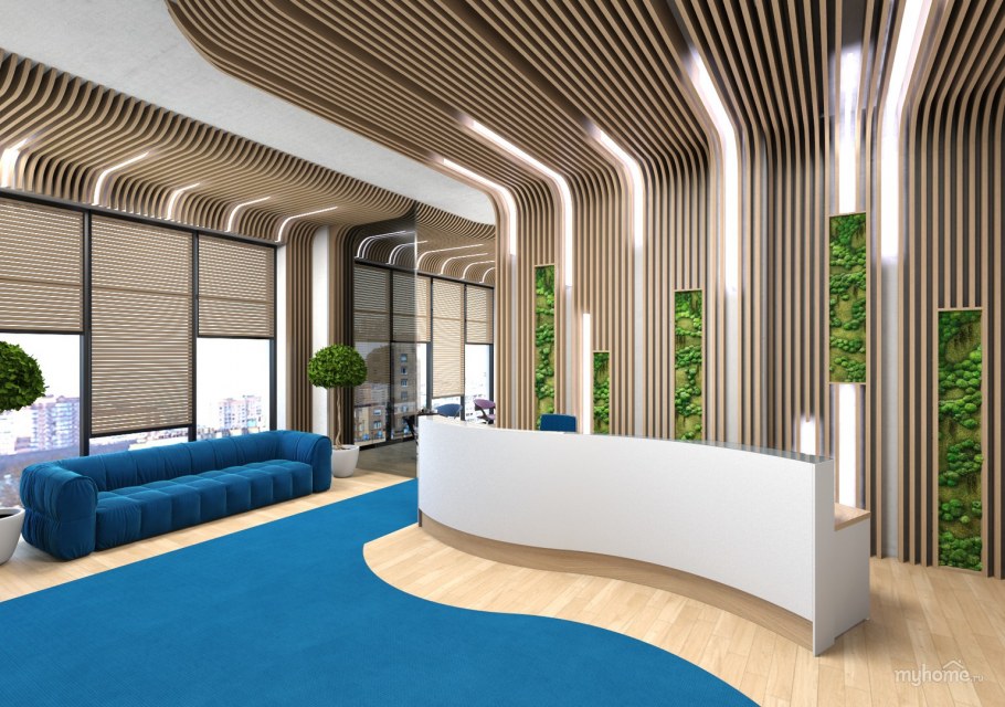 Интерьер вестибюля спортивного комплекса