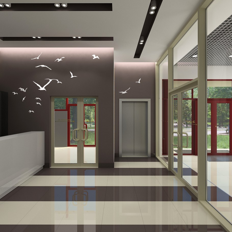 Интерьер холла общественного здания