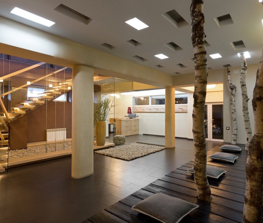 Экостиль в интерьере общественных зданий