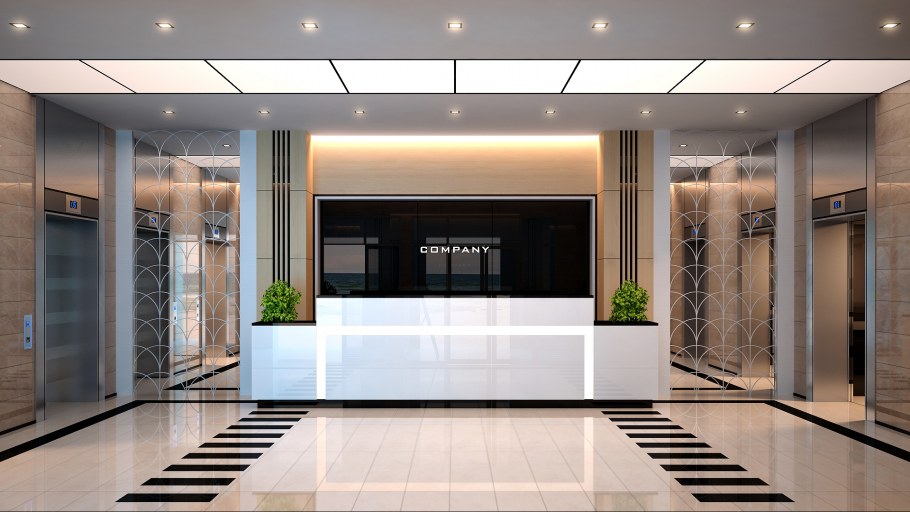 Интерьер холла офиса