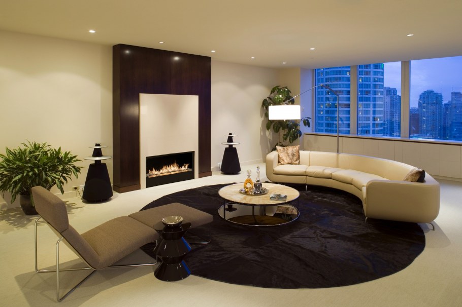 Круглая комната интерьер