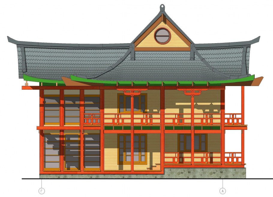 Фасад в китайском стиле
