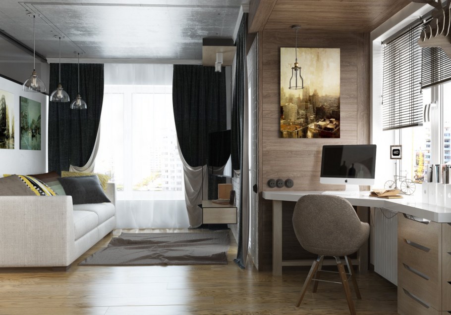 Лофт квартира студия 50кв