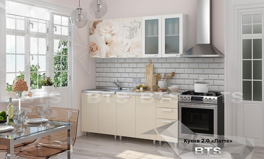 Кухня латте 2м БТС