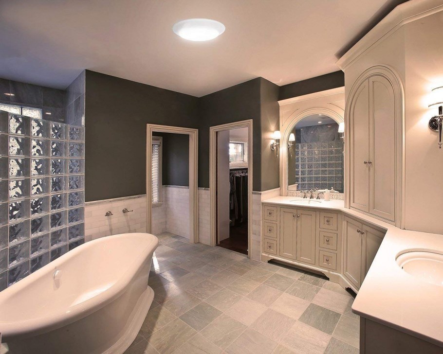 Стеклоблоки белые душевая