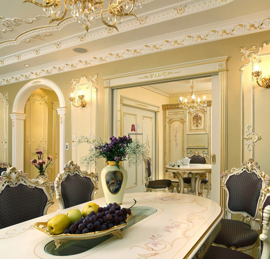 Колонны в интерьере гостиной